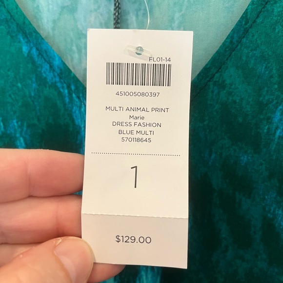 NWT Chico’s Animal Print Leopard Marie 3/4 Sleeve Knee Length Dress Medium 8 - Picture 6 of 8